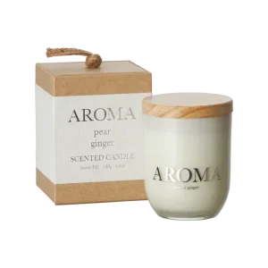 Aroma Doftljus Pear o Ginger Brun/vit