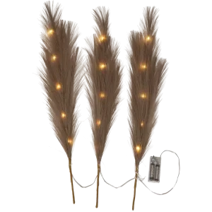 Dekorationskvist Plumes Brun 3-pack