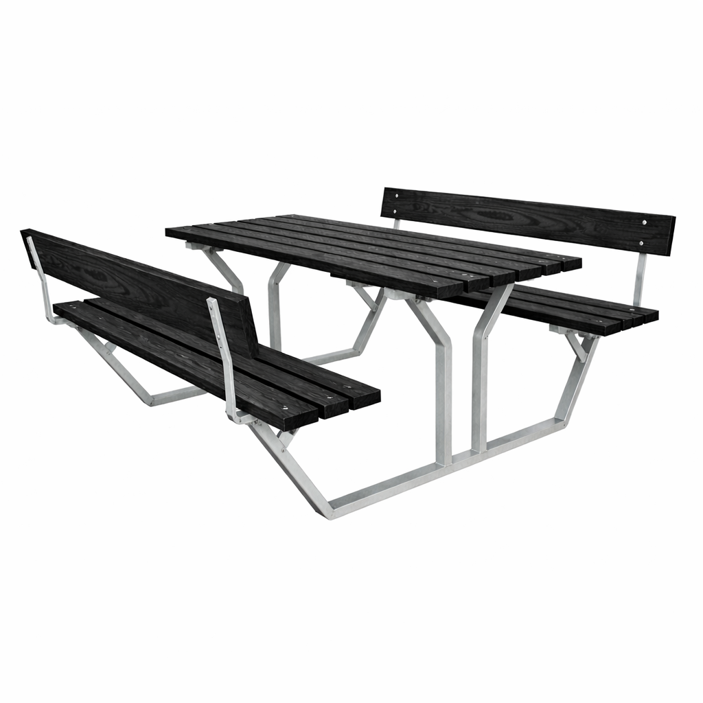 Bänkbord Eden Wood Nova med rygg komposit 180 cm - Bild 6