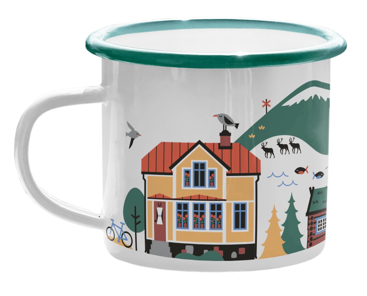 Emaljmugg motiv fjäll - Bild 2