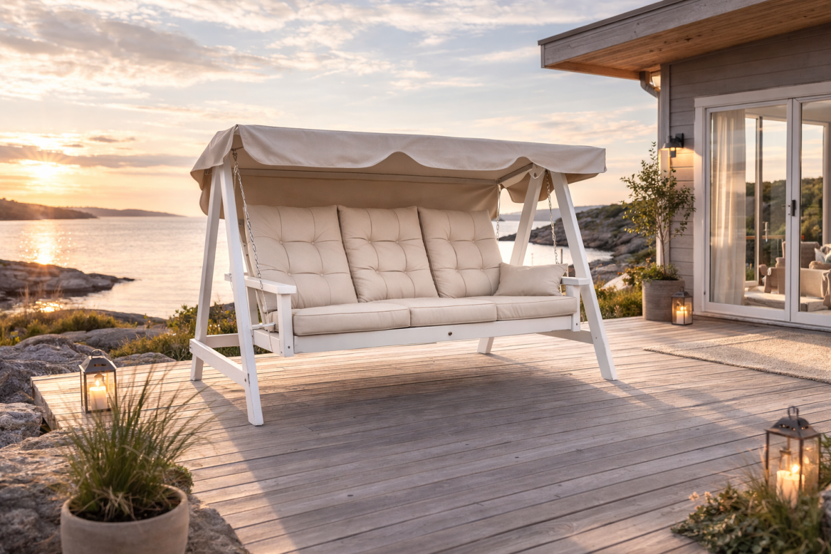 Hammock Eden Wood Mellby 3-sits, vitmålad