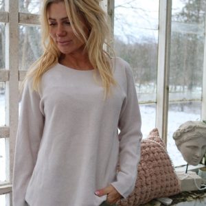 Allie Tröja med rund hals – Beige