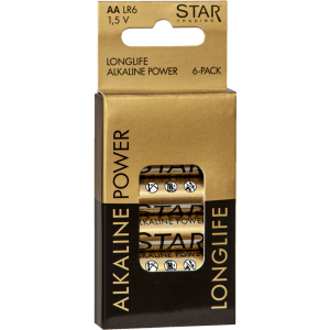 Batteri Alkaline 6-pack AA