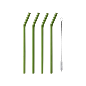 Cocktail sugrör gröna 4-pack glas