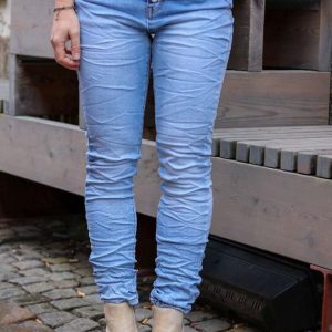 Jeans JP2622 – Diamantknapp – Ljus tvätt