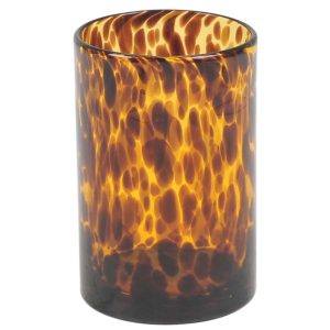Glas vas Leopard liten 18cm