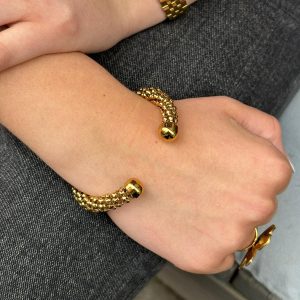 Armband – Textur – Guld