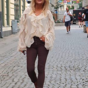 Joggingjeans med knappar – 90109 – Choco