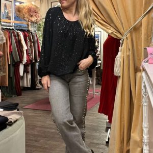 Jeans med nitar  – M7239S-K – Grå