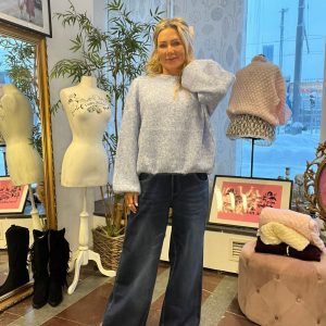 Vida stretchjeans med mudd – Denim